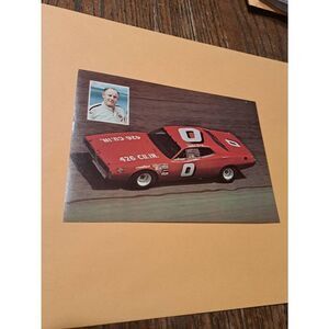 Vintage Eddie Bond #0 STP NASCAR Postcard Racing Pictorial 5x7 Unused Red Car